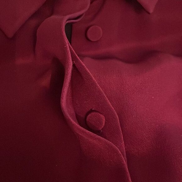 3.1 Phillip Lim Purple Black Silk Long Sleeve Blouse Top Shirt Womens Size 2 - Picture 9 of 11